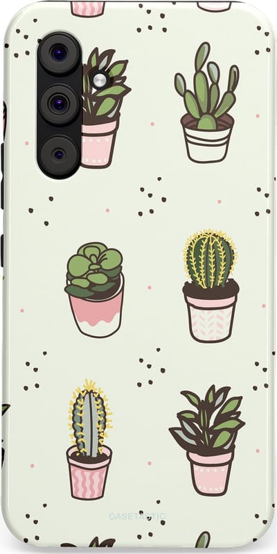 Casetastic Hoesje Geschikt voor Samsung A54 (5G) - Stijlvolle Beschermende Duo-layer Case - Familie Cactus