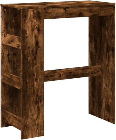 Bartafel met rekken - Hoge keuken tafel - Gezellig borrelen - Ingebouwd opbergrek - 90x40x1035 cm - Bewerkt hout