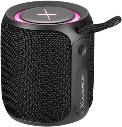VolkanoX Wave Bluetooth Speaker - Kleine Draagbare Muziek Box - 36W Vermogen - TWS - RGB verlichting - 10 uur lang muziek - Waterdicht - Zwart