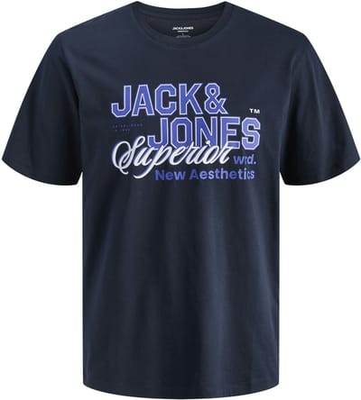 Jack & Jones T-shirt Jjelogo Tee Ss O-neck 2 Col Ss26 Sn 12288016 Navy Blazer Mannen Maat - S