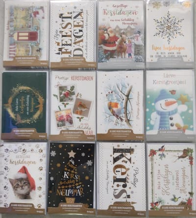Kerstkaarten - set van 32 stuks - goede kerstdagen - kerstgroeten - fijne feestdagen - gelukkig nieuwjaar - goedkope kerstkaarten - 32 kerstkaarten - kerst en nieuwjaar