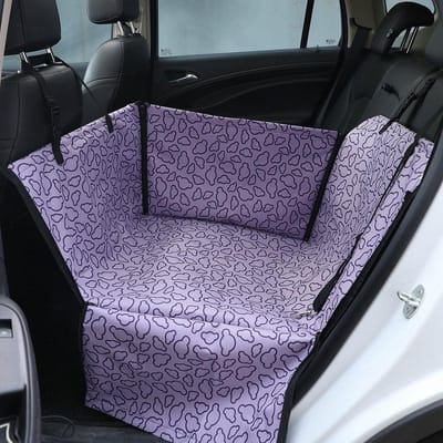 Autostoelhoes Hond - Huisdier Autohoes - Veilig Reizen - Dubbel Waterdicht - 60x55x35cm - Lila A