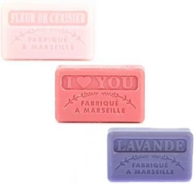 Soap bar set - zeep savon de marseille Kersenbloesem, I love you, Lavendel 3x60 gr.