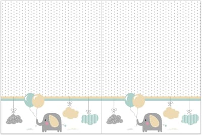Vegaoo - Plastic tafelkleed baby olifant 120 x 180 cm babyshower