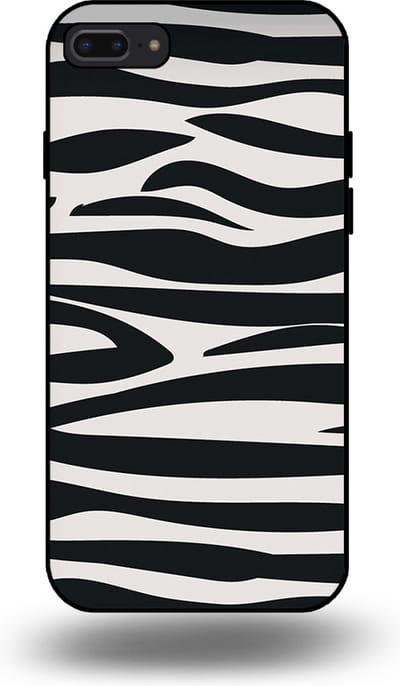 Smartphonica Telefoonhoesje geschikt voor iPhone 7/8 Plus met zebra opdruk - TPU backcover case met zebra print design - Zwart Wit geschikt voor Apple iPhone 7 Plus;Apple iPhone 8 Plus