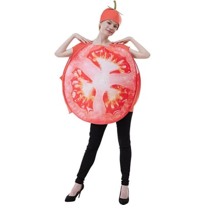 Halloween tomaten cosplay kostuum, volwassen Adult One Size rood
