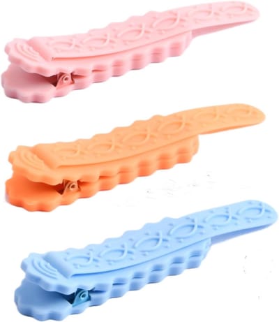 Automatische bladwijzers in siliconen - Slimme bladwijzerclips, set van 3 in oranje, roze en blauw, perfect voor boekenliefhebbers en leesaccessoires
