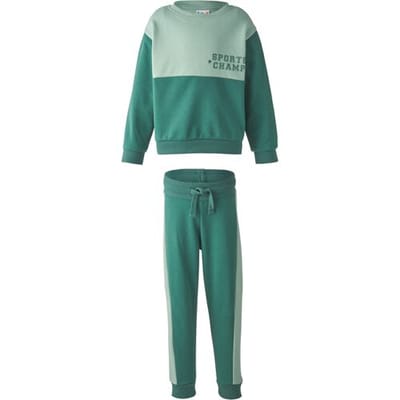 LUPILU Kinder kledingset 2-delig (Groen, 98/104)