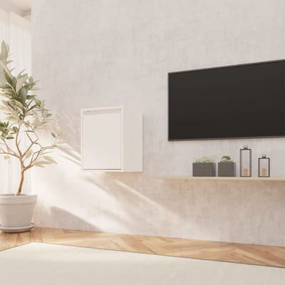 vidaXL - Wandkast - 30x30x40 - cm - massief - grenenhout - wit