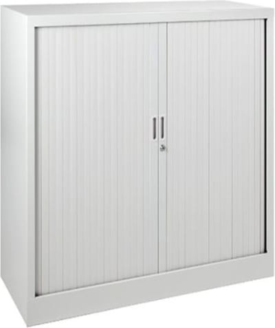 Archiefkast – Roldeurkast – Dossierkast – Wit – Met slot - 105x120x45 cm