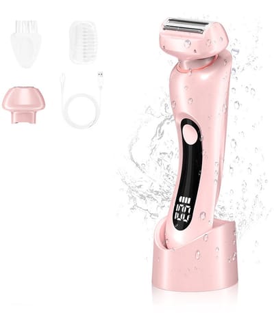 Elektrisch scheerapparaat voor damesbenen, 2-in-1 bikinitrimmer