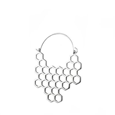 Tunnel oorhangers honingraad - zilver - LMPiercings