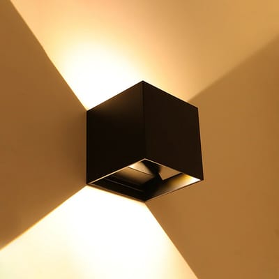 LED Tuinverlichting - Wandlamp - Exotro Kiry - Up en Down - G9 Fitting - Instelbare Lichthoek - Vierkant - Mat Zwart - Aluminium