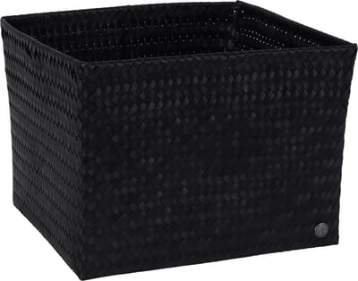 Opbergmand - Grote Mand - Speelgoedmand - Woonkamer - Badkamer - Kinderkamer - Babykamer - Handed By -Top Fit open large 30 - zwart - black