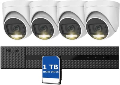 Bedraad 8-Kanaals Beveiligingssysteem met 4x 5MP Camera's en Kleuren Nachtzicht
