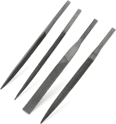 Stalen Bestand - Metaalvijl - Ontbramen en Vormgeven - Middelgrote Tanden - 5 x 140 mm - Zilverkleurig