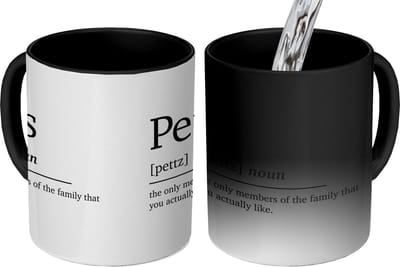 Magische Mok - Foto op Warmte Mokken - Koffiemok - Spreuken - Woordenboek - Pets - Quotes - Huisdieren definitie - Magic Mok - Beker - 350 ML - Theemok - Mok met tekst