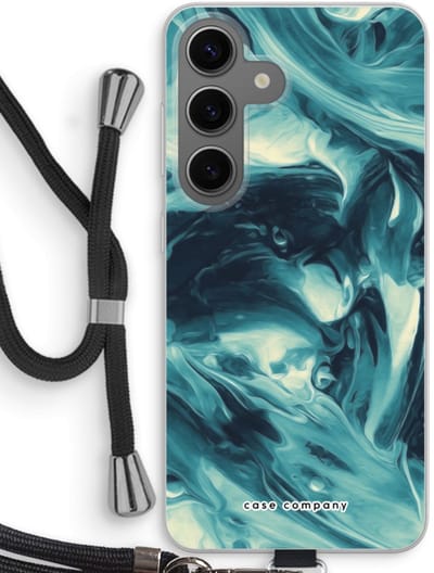 Case Company® - Hoesje met koord geschikt voor Samsung Galaxy S24 hoesje met Koord - Dreaming About Whales - Telefoonhoesje met Zwart Koord - Bescherming aan alle Kanten en Over de Schermrand