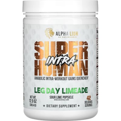 ALPHA LION, SuperHuman Intra, Limonade Jour des Jambes, Popsicle Citron Vert Acide, 365,4 g (12,9 oz)