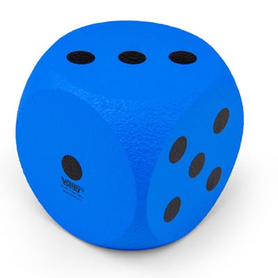 Dobbelsteen Volley® met huid 40 cm Blauw