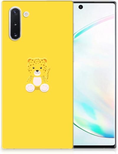 Samsung Galaxy Note 10 Telefoonhoesje met Naam Baby Leopard