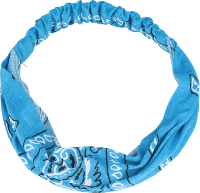 Haarsoires Haarband 3-in-1 - Paisley Print - Blauw - Comfortabel Jersey - Casual & Sportief