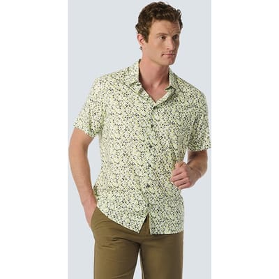 No Excess Shirt Short Sleeve Allover Printed Lime Maat: S | Casual Overhemden Outlet | Heren | Groen