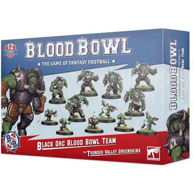 Pak met 12 figuren Games Workshop Blood Bowl - Team Orque Noir : The Thunder Valley Greenskins