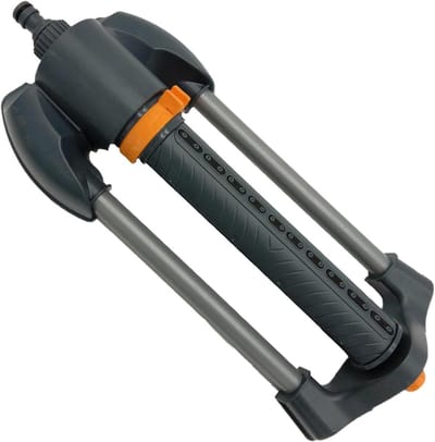 Gazon watersproeier - Tuin irrigatie - Efficiënt bewateren - Instelbaar sproeibereik - 42 x 17 x 8 cm - Grijs