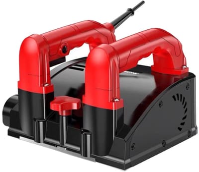 NAVOBIZ Elektrische muurschraper - Verfkrabber - Behangschraper - 1200W - Instelbare schaafdiepte - 16 cm werkbreedte - Rood