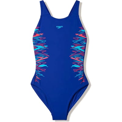 Eén stuk zwempak spierplaatsing meisje Speedo