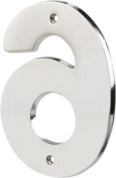 Huisnummer - Adres Teken - Huis Identificatie - Moderne Uitstraling - 125 mm - Zilver