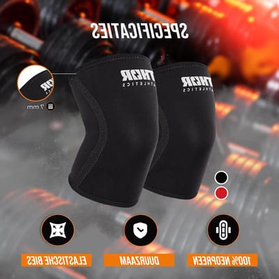Kniebrace Neopreen - Kniebeschermers Bandages - Krachttraining Ondersteuning - 7mm Dik Materiaal - XXL - Zwart