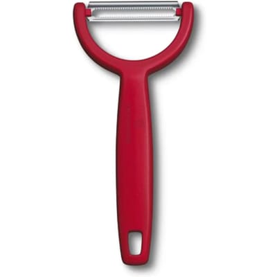 Éplucheur horizontal Ypso à lame dentée, longueur 145 mm - rouge