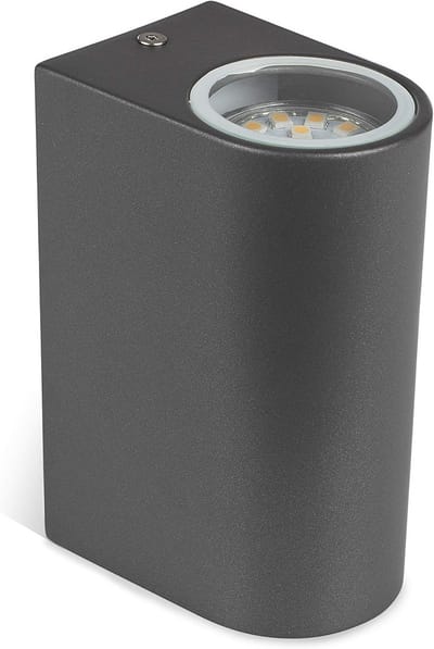 LED Wandlamp voor Tuin en Terras, Grijs, 95 x 67 x 145 mm
