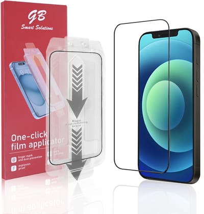 GB ProGuard Elite Screenprotector voor iPhone 12 - 12 Pro - Applicator Film – Gehard Glas – Volledige Dekking – Krasbestendig & Schokabsorberend