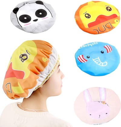 Elastische Dames Douchekap - Herbruikbare Zwemcap voor Vrouwen en Meisjes, Ideaal voor Spa en Thuisgebruik, Set van 4 Stuks