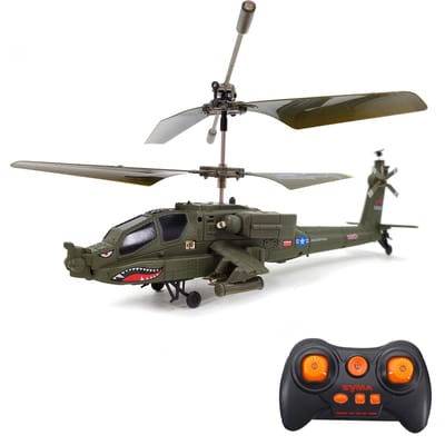 Hélicoptère télécommandé SYMA S109H avec double hélice 2,4 GHz Altitude du drone télécommandé 1 battery vert foncé