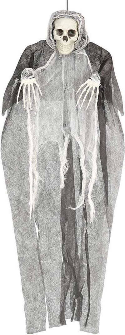 Fiestas Horror decoratie skelet/geraamte pop - hangend - 80 cm - griezelige Halloween hangdecoratie poppen