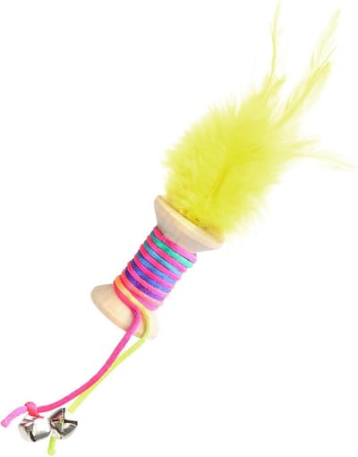 Nobleza Kattenspeeltje - kattenspeelgoed - Kitten speelgoed - Kattenspeeltjes - speeltje met belletje lint roller - Roze
