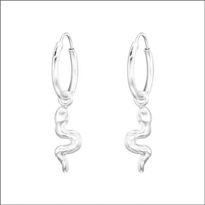 Oorbellen meisje - Oorringen - Zilveren oorringetjes 12mm -Slang-12x5mm | |2mm | Zilver | Kinderen | Verkleurd niet