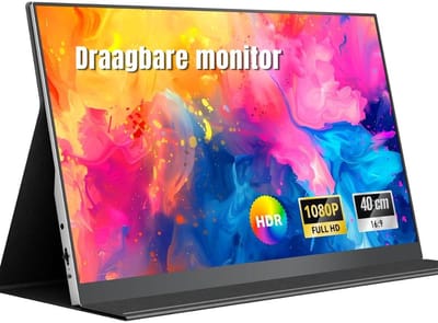 KAD® Portable Monitor - Draagbare Monitor voor Laptop - Ultra-Slank Tweede Scherm - Zwart - 41cm x 27cm x 6cm