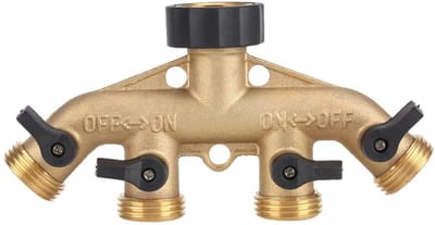 Tuinslang splitter - Waterverdeler - Slangkoppeling - Kraanstuk Water Splitter - Tuinslang - Geschikt voor tuinbesproeiing - (Europese draad 3/4)