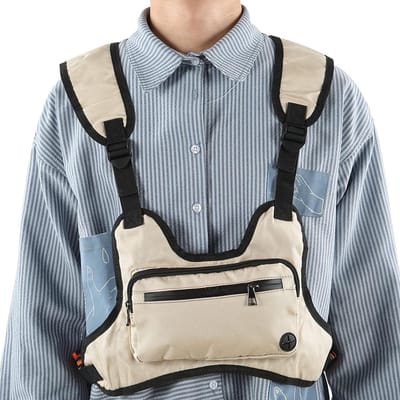 Reflecterende Tactical Chest Rig Bag - Unisex Back Design Front Chest Pack - Verstelbare Bandjes Voor Training Wandelen Reizen - Reflecterende Vest Bag. Rugzak