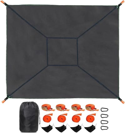 Vierkante Hangmat - Boomhangmat - Buiten Ontspannen - Ruim Vierpersoons - 400x400cm - Groen