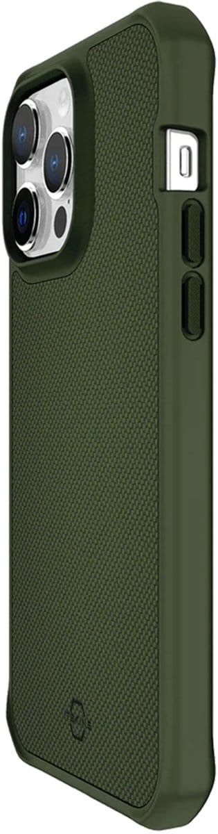 Itskins, Hoesje geschikt voor iPhone 14 Pro - Ballistic Nylon R Versterkt, Groen