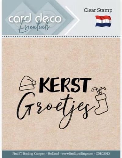 Card Deco - Clearstamp - Essentials - Kerst Groetjes - CDECS012