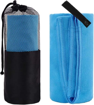 Microvezelhanddoek - Sporthanddoek Reishanddoek - Buitenactiviteiten - Sneldrogend Ultra-absorberend - 80x130cm - Blauw