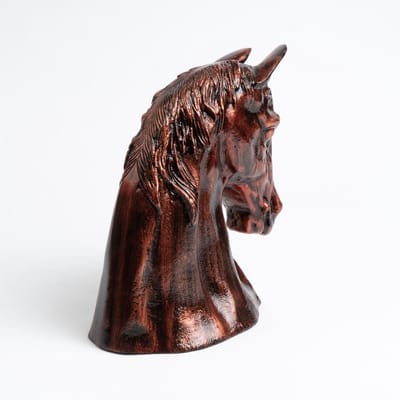 Paarden Urn Paardenhoofd Groot 2,3 liter Bronskleurig Beeld - Dieren Urn voor As Crematie - Urn Hond - Urn Kat