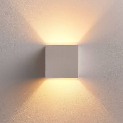Lindby - wandlamp - 1licht - Gips - H: 11.5 cm - G9 - wit